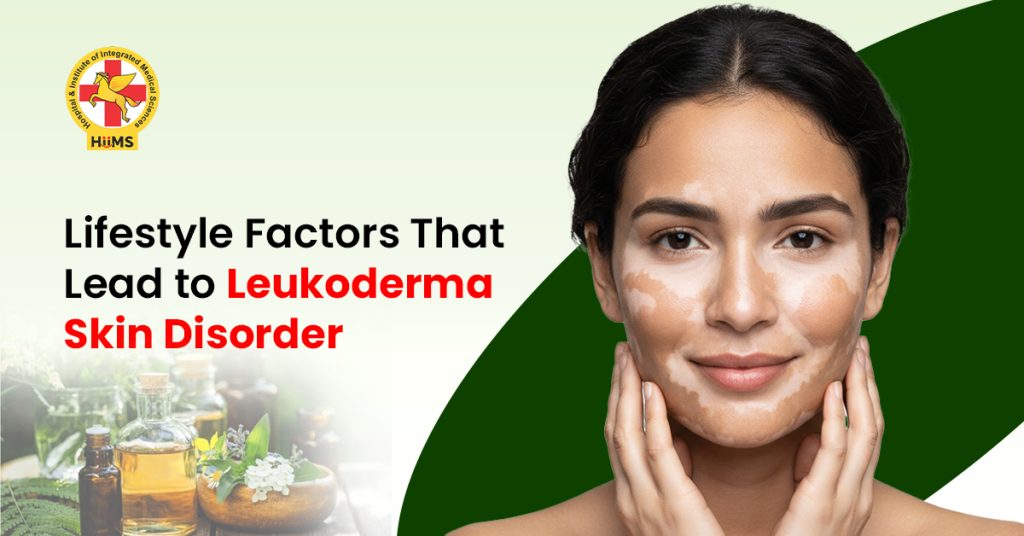 Leukoderma skin disorder showing white patches on skin