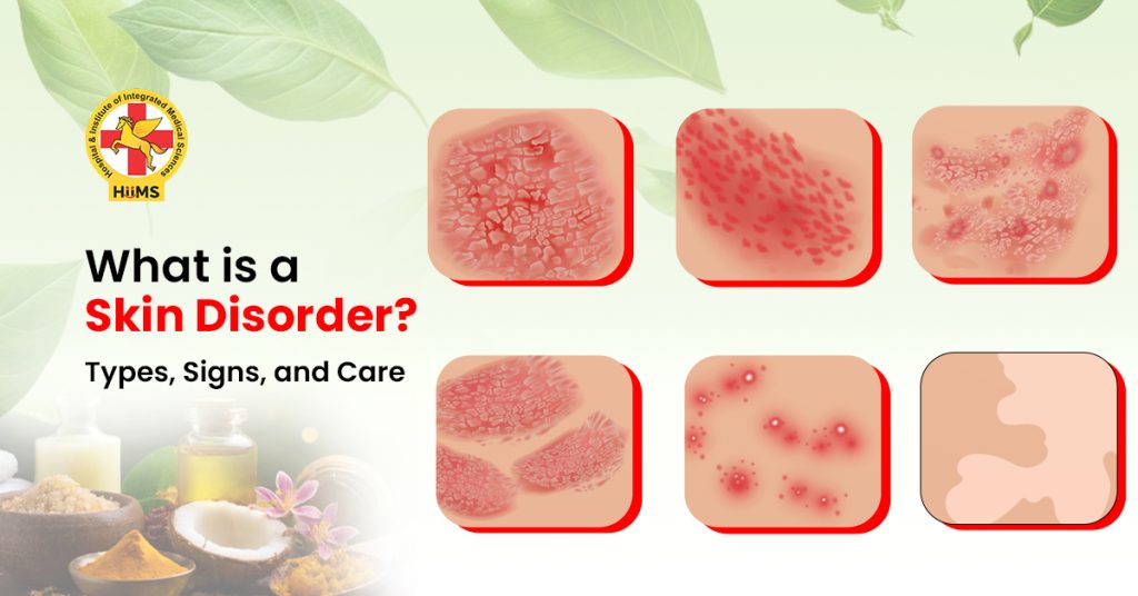 Skin disorder with visible patches on the face and neck