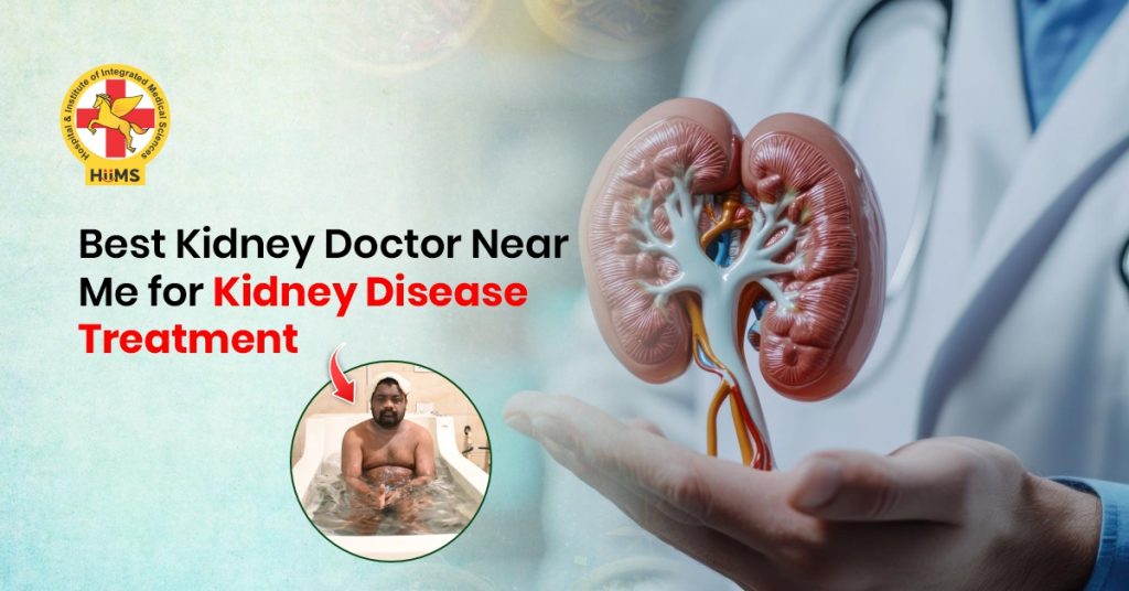 Kidney doctor examining patient for kidney health checkup