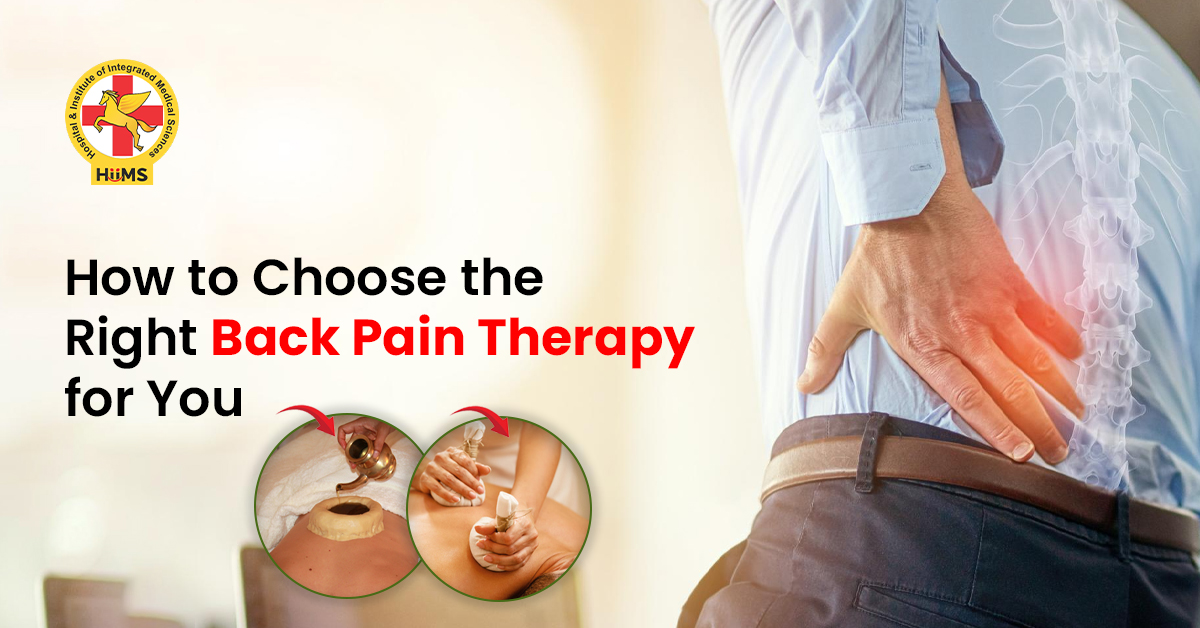 Back pain therapy session showing a patient receiving non-surgical treatment for lower back pain relief by a professional therapist
