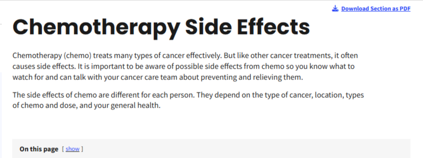 Research on Chemotherapy Side Effects