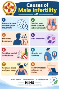 Causes of Male Infertility Infographic