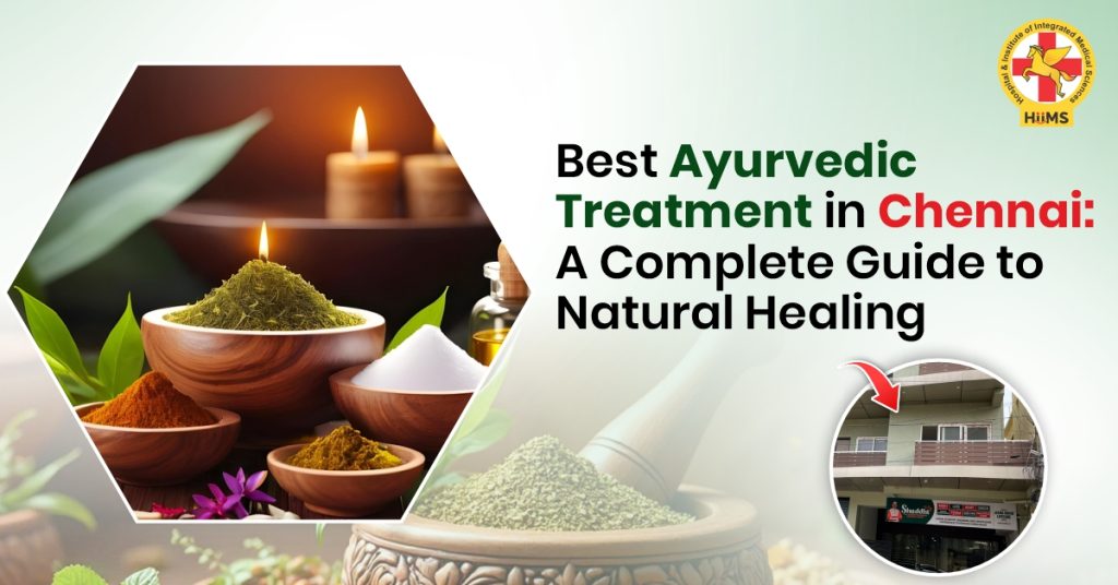 Ayurvedic doctor providing traditional herbal therapy for natural healing in Chennai hospital