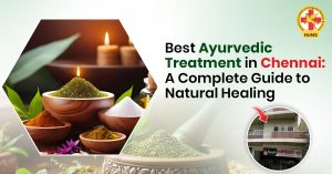 Ayurvedic doctor providing traditional herbal therapy for natural healing in Chennai hospital