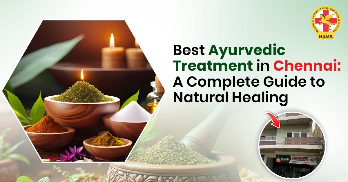 Ayurvedic doctor providing traditional herbal therapy for natural healing in Chennai hospital
