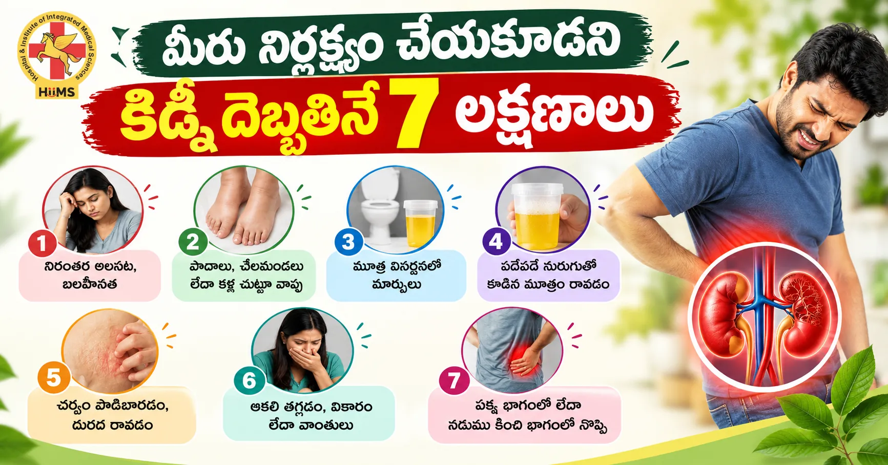 మీరు నిర్లక్ష్యం చేయకూడని కిడ్నీ దెబ్బతినే 7 లక్షణాలు