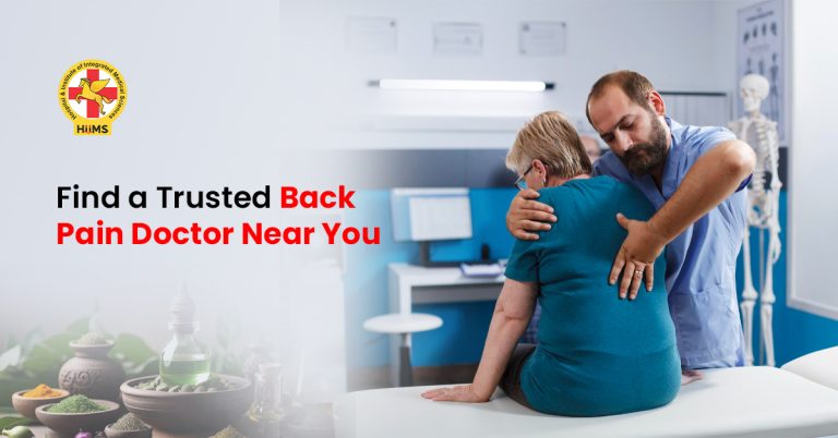 Back Pain Doctor examining a patient with lower back pain
