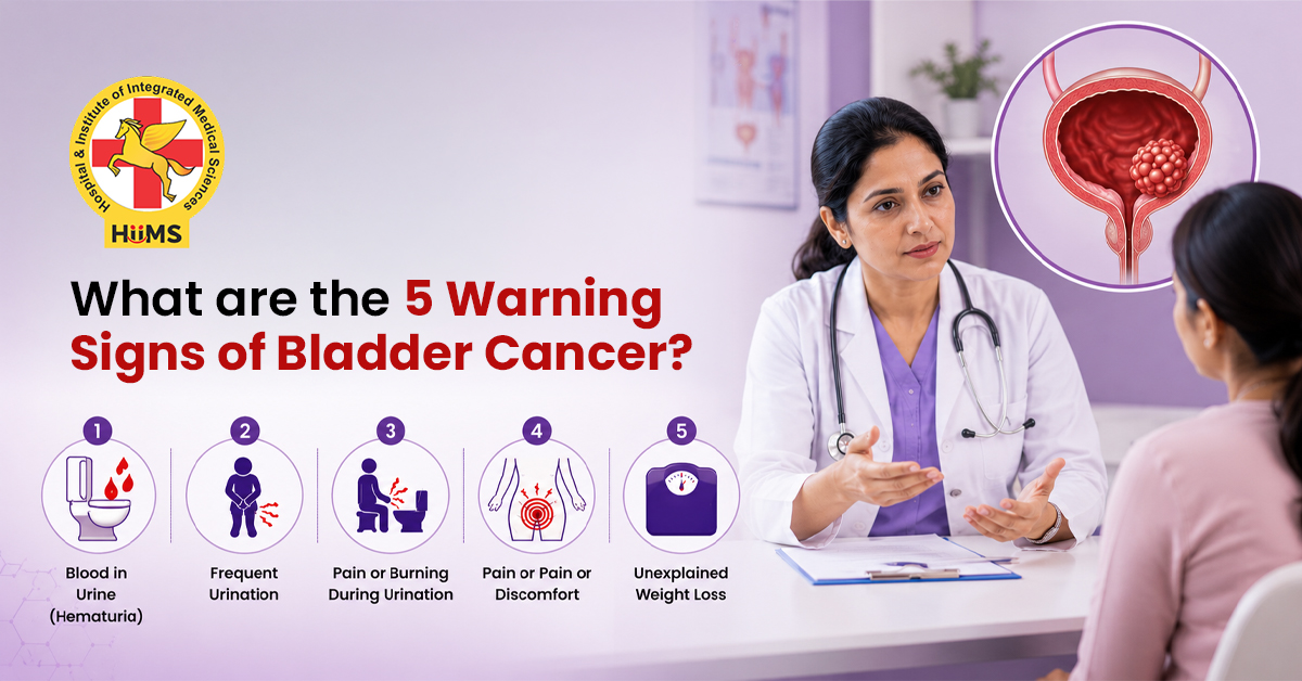 What are the 5 warning signs of bladder cancer