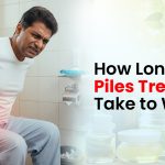 Piles treatment illustration showing causes and symptoms