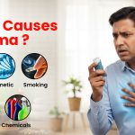 Doctor explaining asthma causes and triggers to a patient.