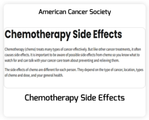 research of chemo side effects 
