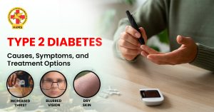 Person checking their blood glucose level at home.